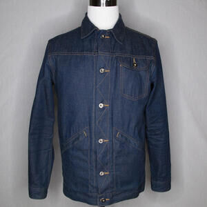 Men's 3sixteen Ranch Denim Indigo Jacket Sz Large